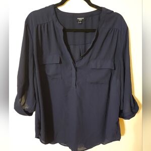 Torrid Deep Blue Women's Harper Blouse